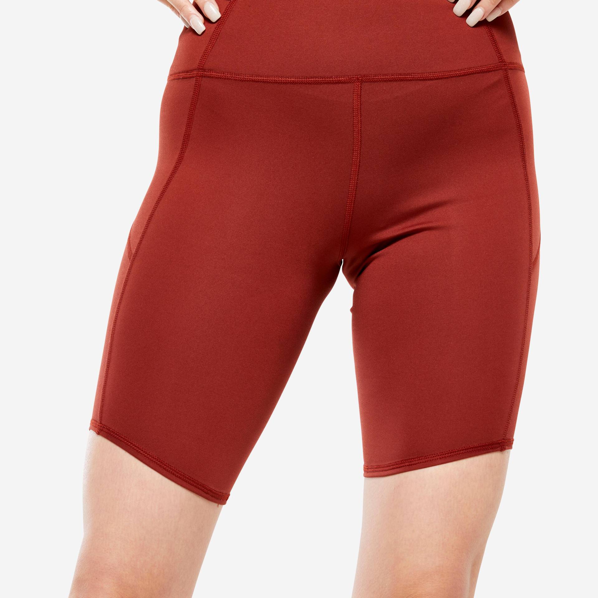 Radlerhose dynamisches Yoga Damen - mahagoni von KIMJALY