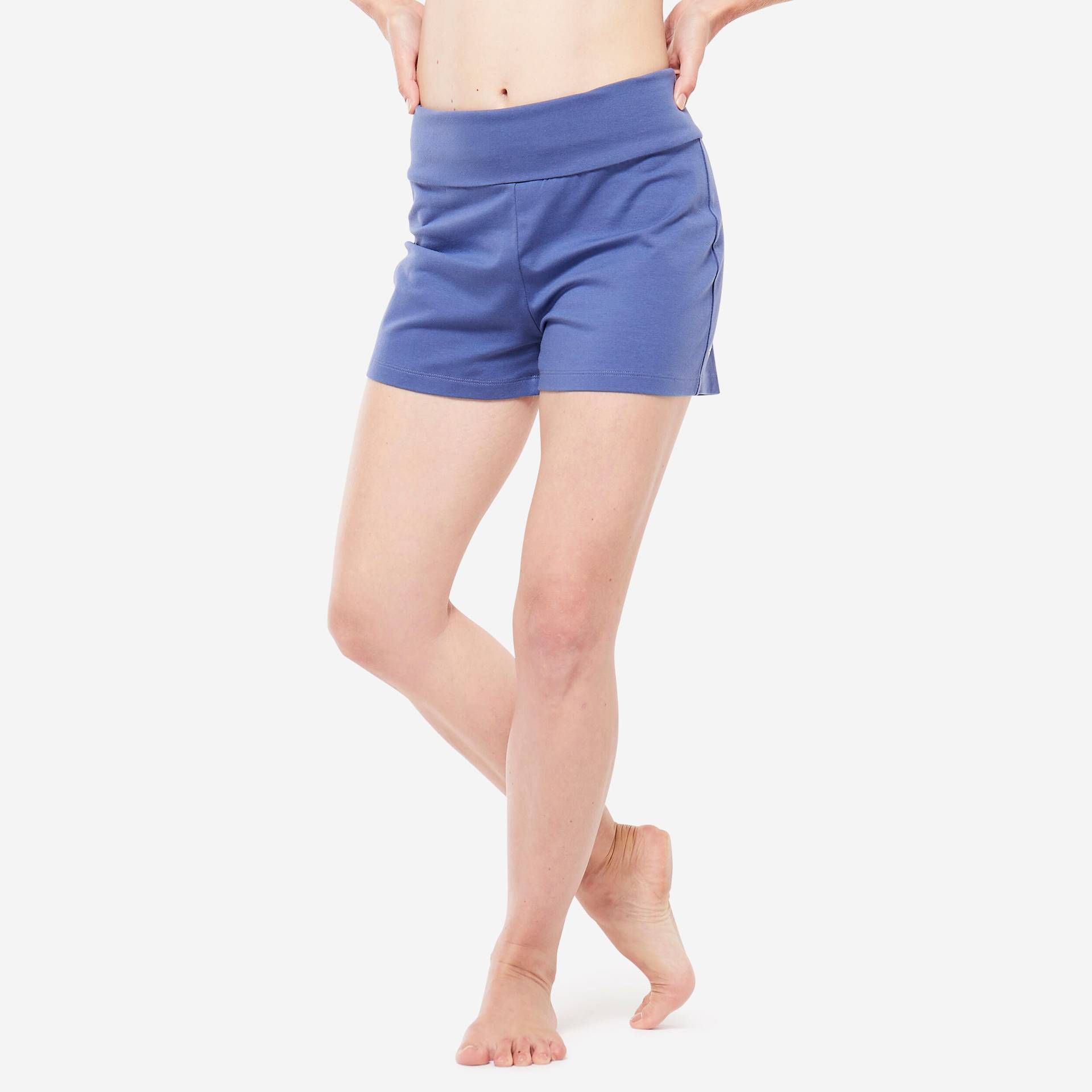 Shorts Yoga Damen Baumwolle - blau von KIMJALY