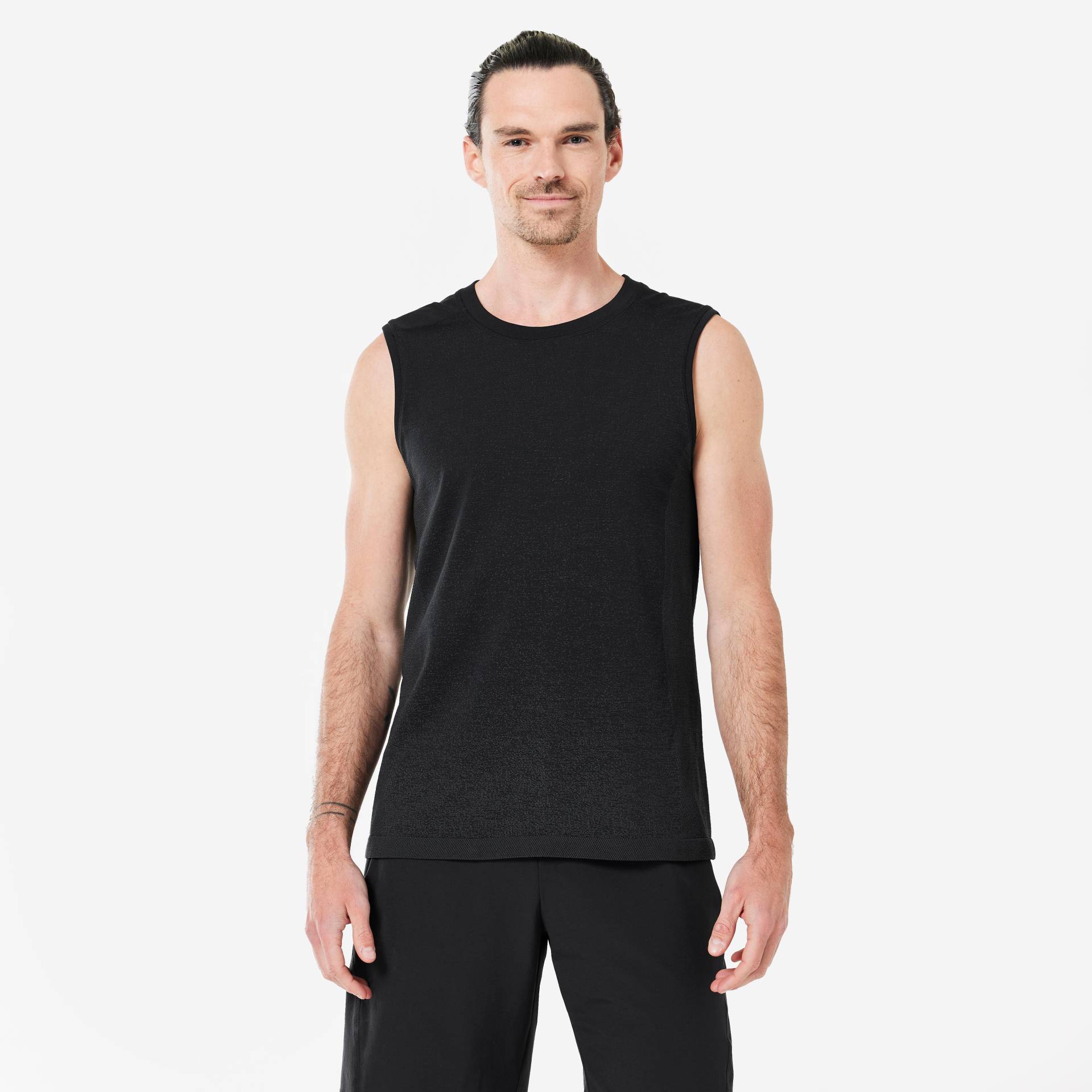 Tank Top Herren Yoga nahtlos - schwarz Tank Top Herren Yoga nahtlos - schwarz von KIMJALY