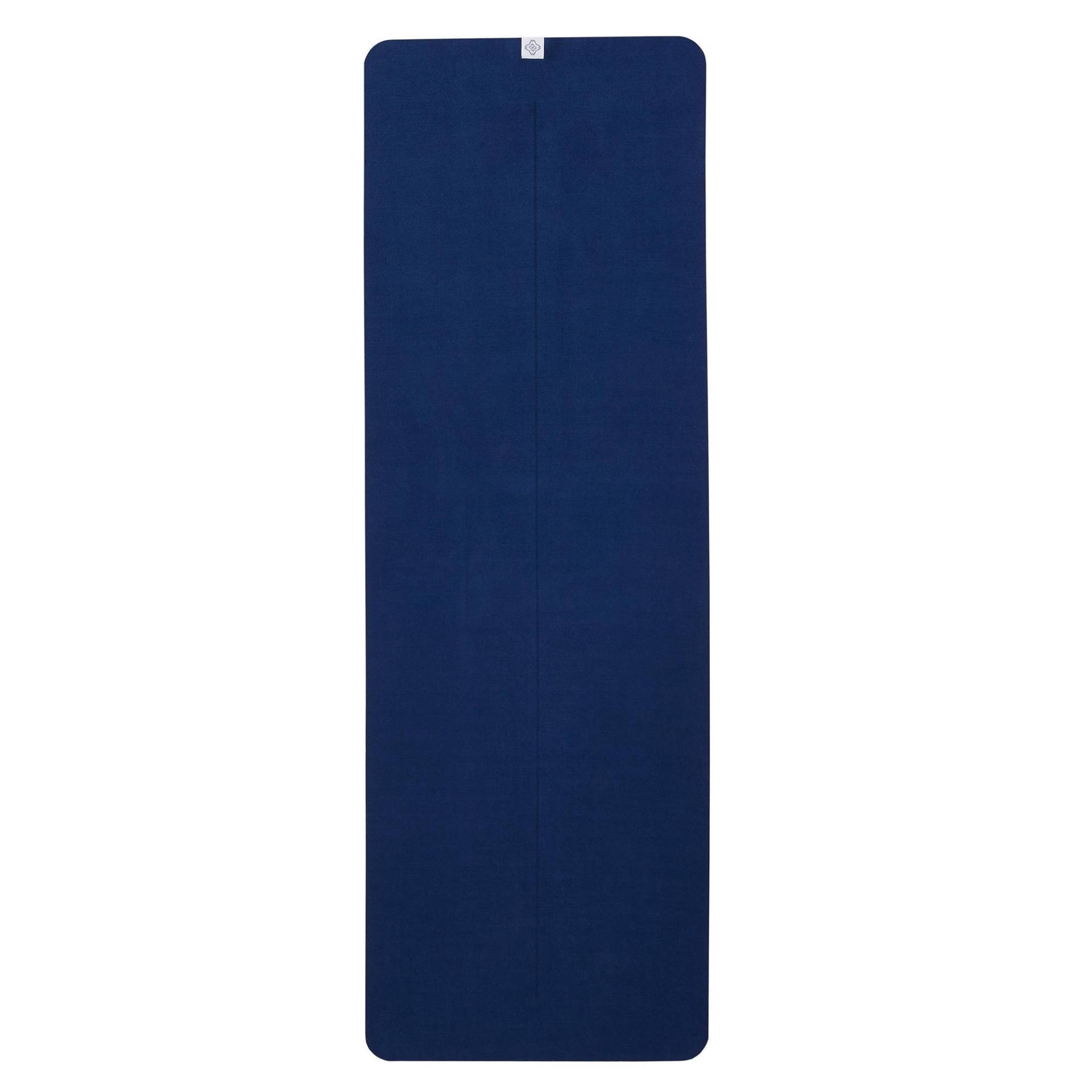 Yoga-Handtuch rutschfest 183 cm × 61 cm × 1 mm - grau/blau von KIMJALY