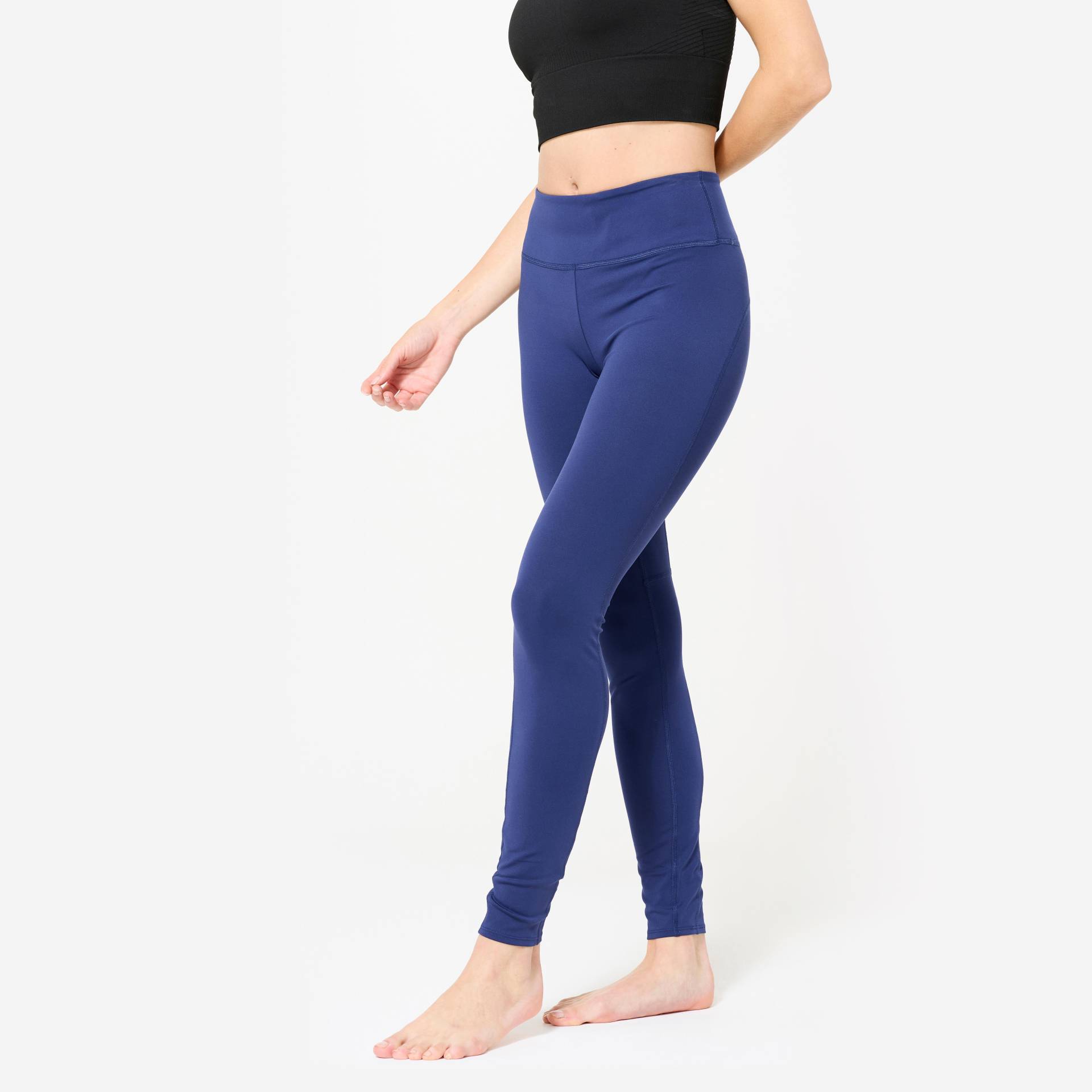 Yoga-Leggings Damen Zweite-Haut-Effekt - indigoblau Yoga-Leggings Damen Zweite-Haut-Effekt - indigoblau von KIMJALY