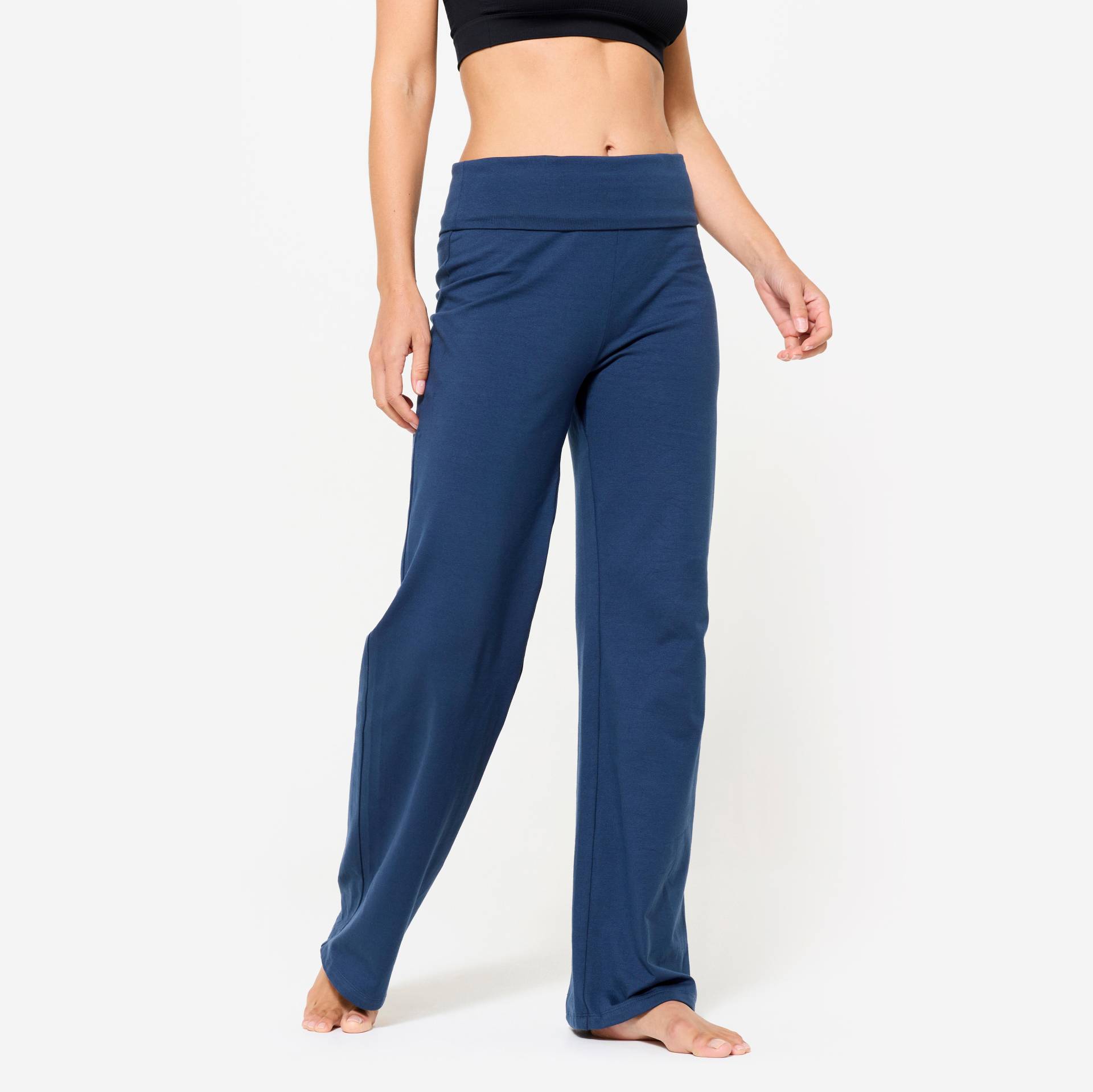 Yogahose hoher Bund sanftes Yoga Damen marineblau Yogahose hoher Bund sanftes Yoga Damen marineblau von KIMJALY