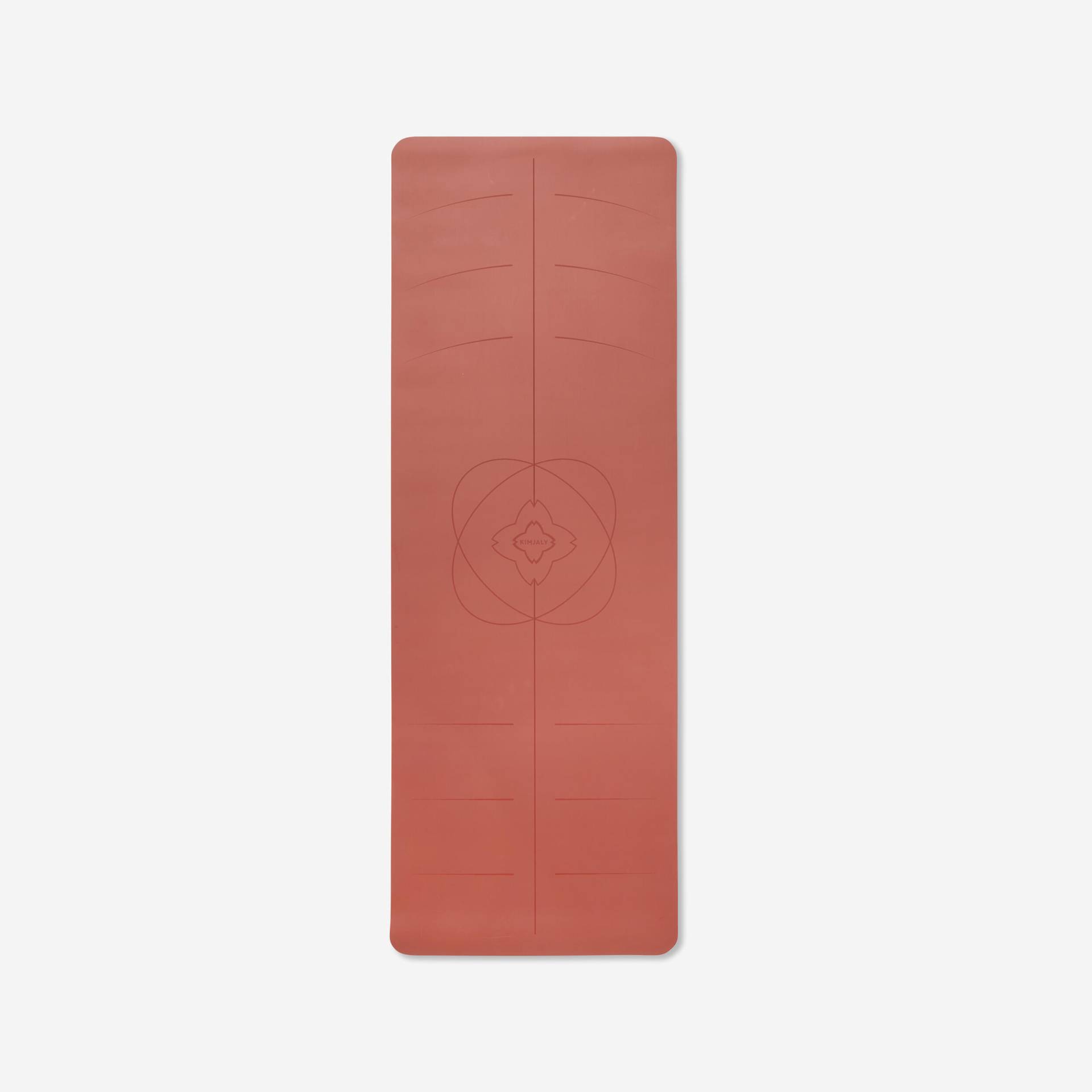 Yogamatte extrem rutschfest 185 cm × 65 cm × 4 mm - orangebraun von KIMJALY