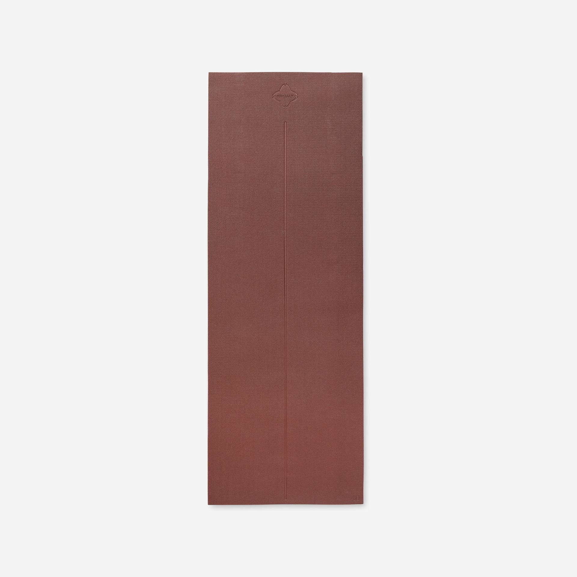 Yogamatte für sanftes Yoga 173 cm × 61 cm × 8 mm - Komfort mahagonibraun von KIMJALY