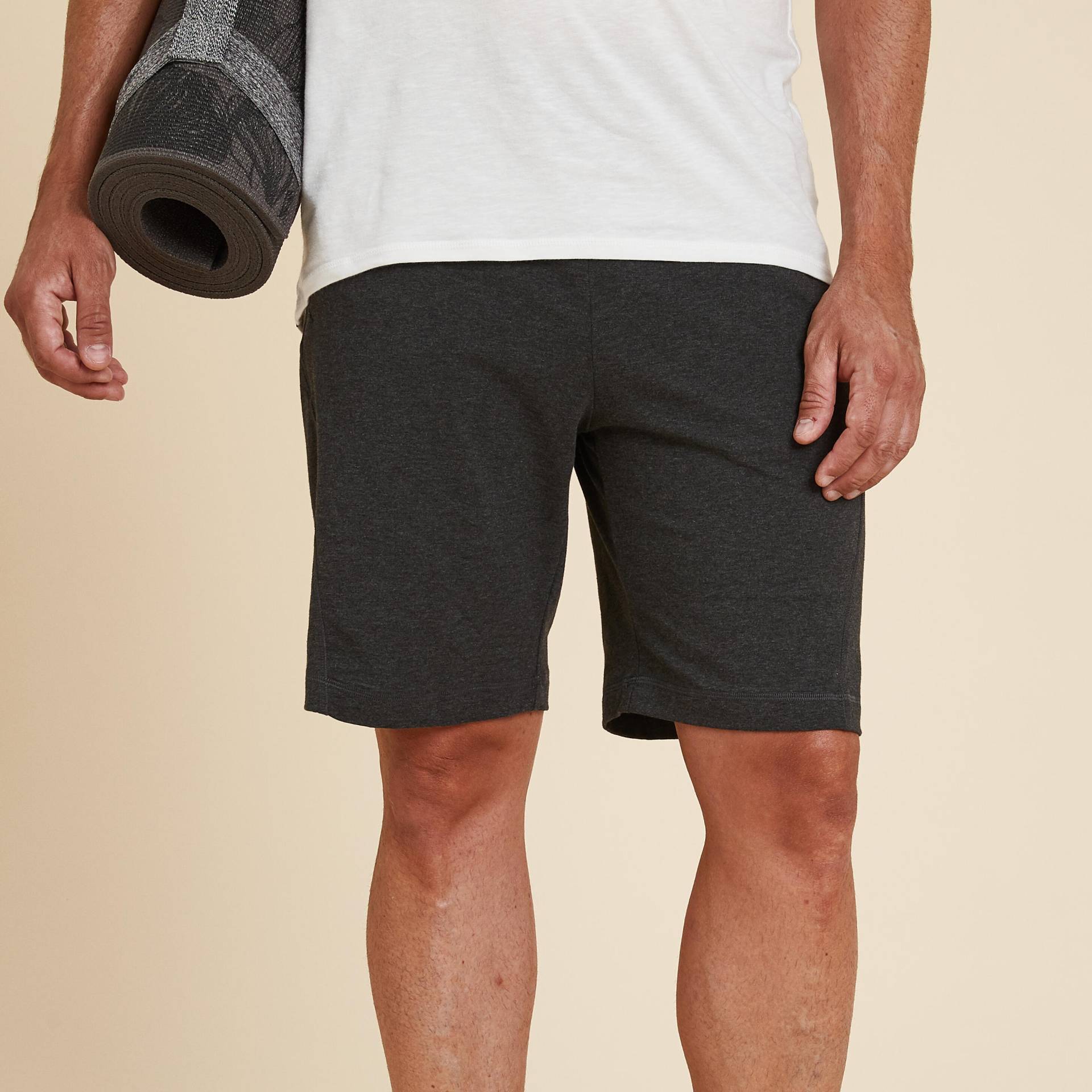 Yogashorts Herren Baumwolle Ecodesign - grau von KIMJALY