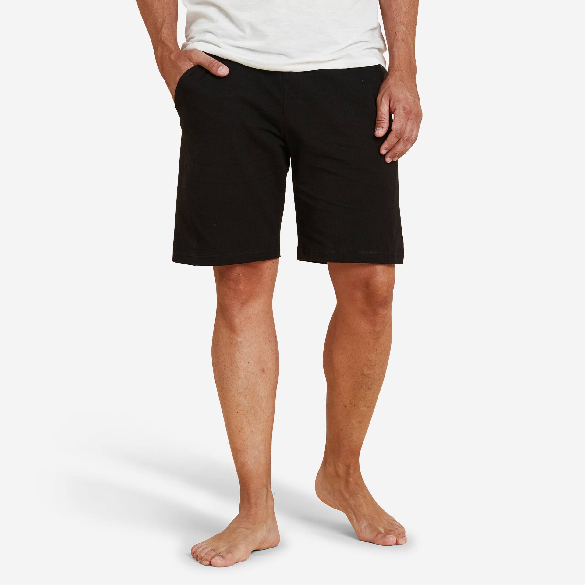 Yogashorts Herren Baumwolle Ecodesign - schwarz von KIMJALY