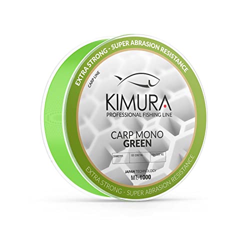 KIMURA Unisex – Erwachsene Carp Mono Angelschnur, grün, 0.280 von KIMURA