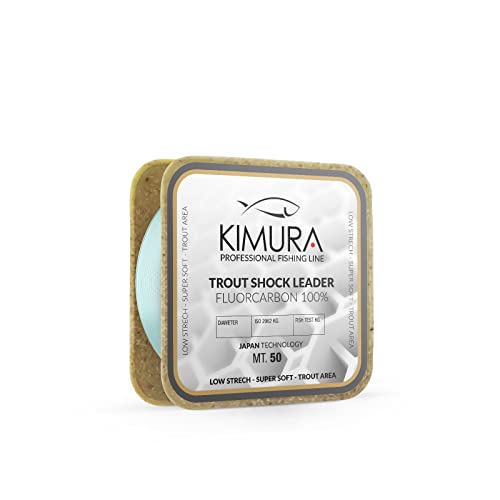 KIMURA Unisex – Erwachsene Shock Leader Fluorcarbon Angelschnur, Cristal, 0.195 von Kimura