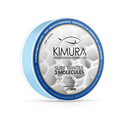 KIMURA Unisex – Erwachsene Surf Winter 3 Molecules Angelschnur, hellblau, 0.16 von Kimura