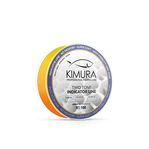 KIMURA Unisex – Erwachsene Zwei Tone Indicator Line Angelschnur, orange-gelb, 0.128 KIMURA Unisex – Erwachsene Zwei Tone Indicator Line Angelschnur, orange-gelb, 0.128 von Kimura