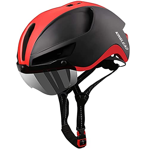 Fahrradhelm,KINGLEAD Fahrradhelm Herren Damen mit Visier Abnehmbarem Magnetischem MTB Helm Erwachsene mit USB Licht Waschbares Innenfutter Radhelm Herren Einstellbar 57-62CM (KL088) Fahrradhelm,KINGLEAD Fahrradhelm Herren Damen mit Visier Abnehmbarem Magnetischem MTB Helm Erwachsene mit USB Licht Waschbares Innenfutter Radhelm Herren Einstellbar 57-62CM (KL088) von KINGLEAD