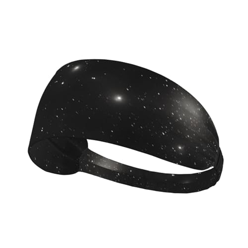 Schwarze und weiße Galaxie-Schweißbänder, Sommerzubehör, elastische Bänder, modisches rutschfestes Stirnband, feuchtigkeitsableitendes Schweißband von KINGNOYI