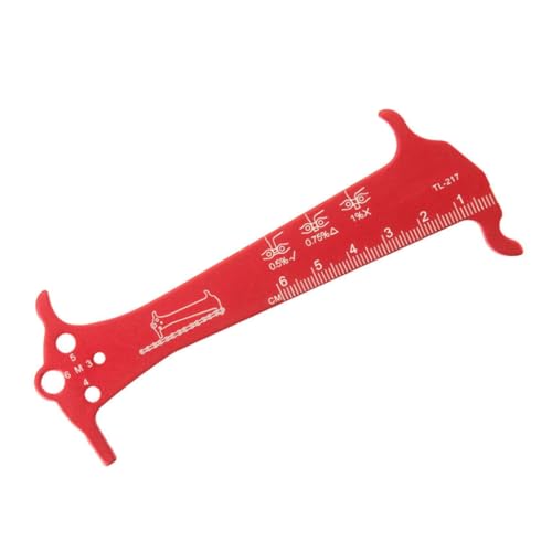 KINSPON Rennrad-Kettenlehre, Messlineal, tragbar, Fahrräder, Kettenverschleißanzeiger, Checker, Rennrad, Kettenreparaturwerkzeug KINSPON Rennrad-Kettenlehre, Messlineal, tragbar, Fahrräder, Kettenverschleißanzeiger, Checker, Rennrad, Kettenreparaturwerkzeug von KINSPON