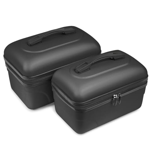 Set mit 2 großen Kosmetikkoffern – Hartschale, Reise-Kosmetiktasche Kinston, Schwarz Set mit 2 großen Kosmetikkoffern – Hartschale, Reise-Kosmetiktasche Kinston, Schwarz von KINSTON