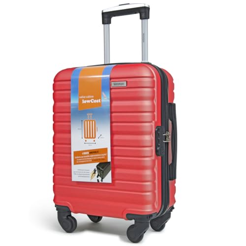 Kinston Kabinenkoffer für EasyJet mit 4 abnehmbaren Rädern - LowCost Größe - Leichtes und langlebiges Handgepäck mit schwenkbaren abnehmbaren Rädern - Rot Kinston Kabinenkoffer für EasyJet mit 4 abnehmbaren Rädern - LowCost Größe - Leichtes und langlebiges Handgepäck mit schwenkbaren abnehmbaren Rädern - Rot von KINSTON
