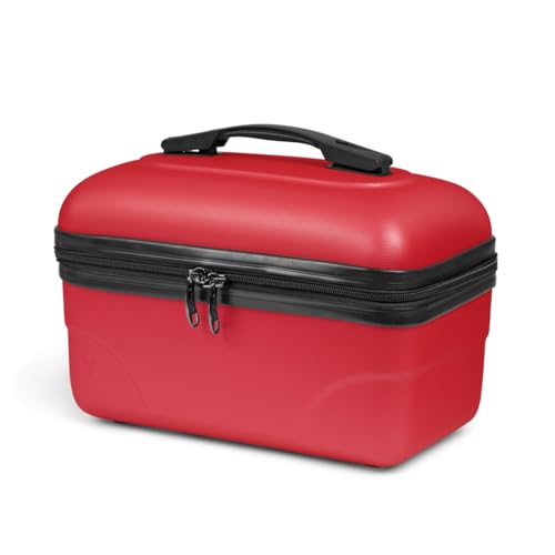 Kinston Kosmetiktasche Vanity, Hartschale mit Griff, Reiseorganizer, Aufbewahrungsbox - Große Kapazität (Rot/Großes Modell) Kinston Kosmetiktasche Vanity, Hartschale mit Griff, Reiseorganizer, Aufbewahrungsbox - Große Kapazität (Rot/Großes Modell) von KINSTON