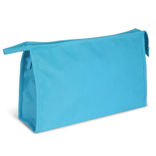 Kinston Große wasserdichte Kulturtasche aus Textil, Kosmetiktasche für Reisen - Hellblau, Kulturbeutel Organizer Kinston Große wasserdichte Kulturtasche aus Textil, Kosmetiktasche für Reisen - Hellblau, Kulturbeutel Organizer von KINSTON