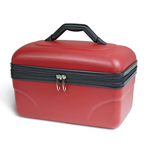 Kinston Kosmetiktasche für Reisen, Kosmetiktasche, großes Fassungsvermögen, rot, kleines Modell, Vanity Kinston Kosmetiktasche für Reisen, Kosmetiktasche, großes Fassungsvermögen, rot, kleines Modell, Vanity von KINSTON