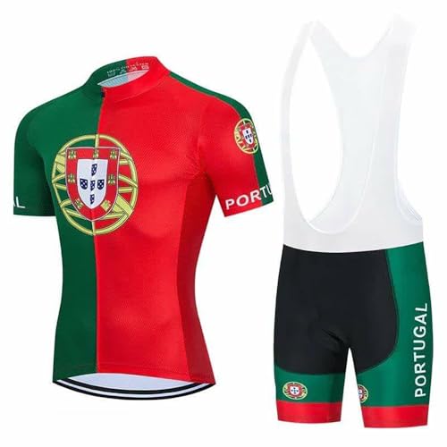 KINTPP Herren Kurzarm Radtrikot Set Sommer Radsportanzüge mit Gelpolster Radhose Radfahren Kleidung Set Atmungsaktiv von KINTPP