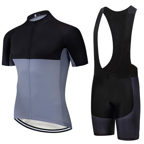 KINTPP Herren Kurzarm Radtrikot Set Sommer Radsportanzüge mit Gelpolster Radhose Radfahren Kleidung Set Atmungsaktiv von KINTPP