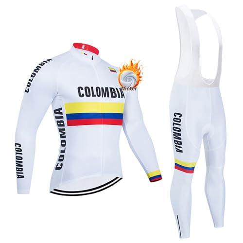 KINTPP Herren Radtrikot Set Fahrrad Langarm Set MTB Trikot and 3D Gel pad Hose Thermo Radsport Trikot Set Winter von KINTPP