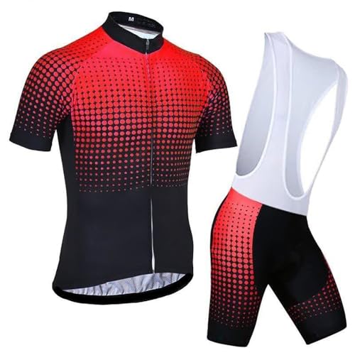 KINTPP Herren Radtrikot Set Herren Fahrradbekleidung Set Fahrradbekleidung Sommer Fahrrad Trikot mit Sitzpolster für Radsport von KINTPP