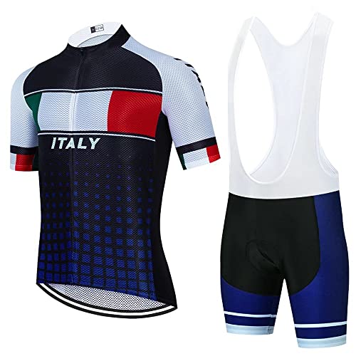 KINTPP Herren Radtrikot Set Herren Fahrradbekleidung Set Fahrradbekleidung Sommer Fahrrad Trikot mit Sitzpolster für Radsport von KINTPP