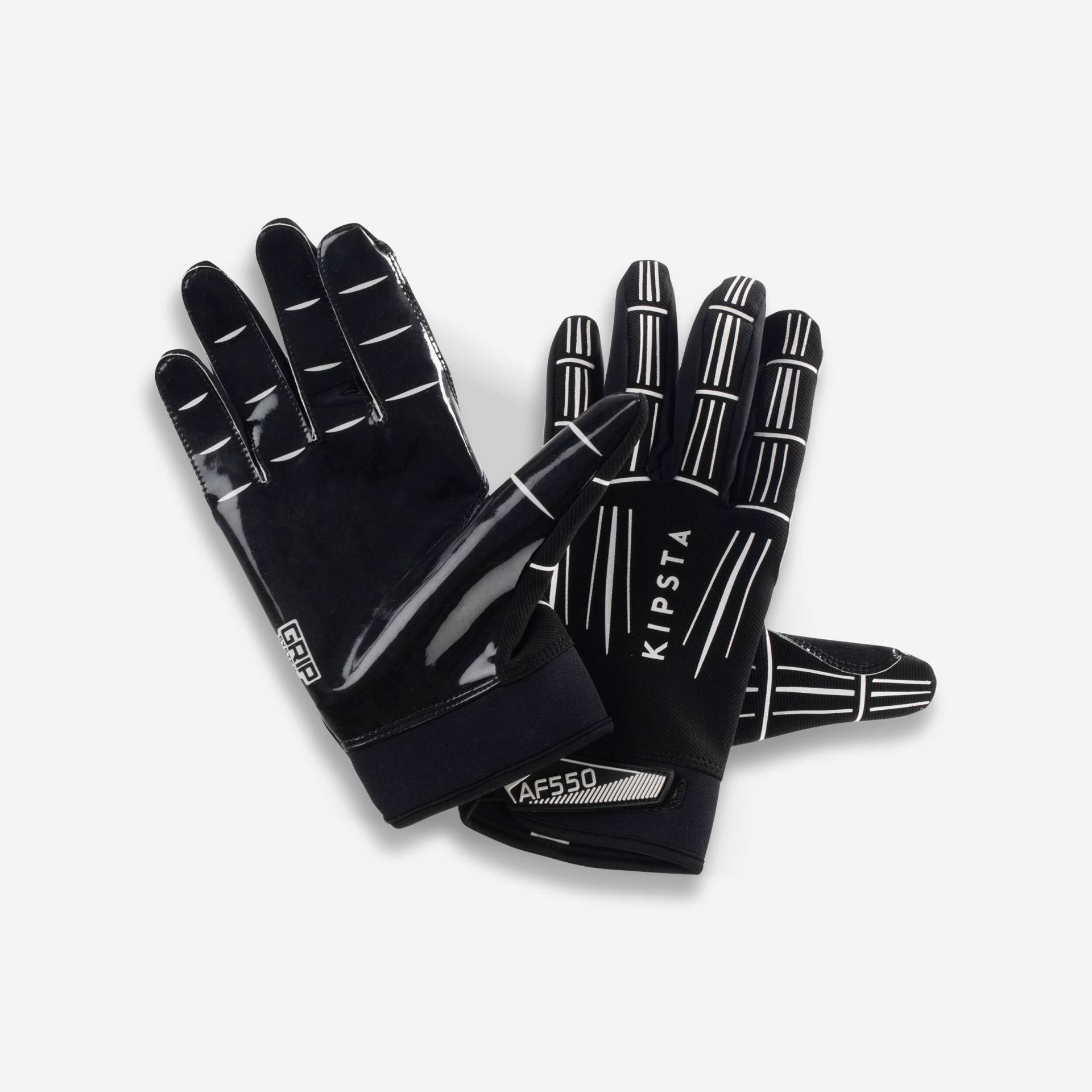 Damen/Herren Football Handschuhe - AF550GR schwarz von KIPSTA