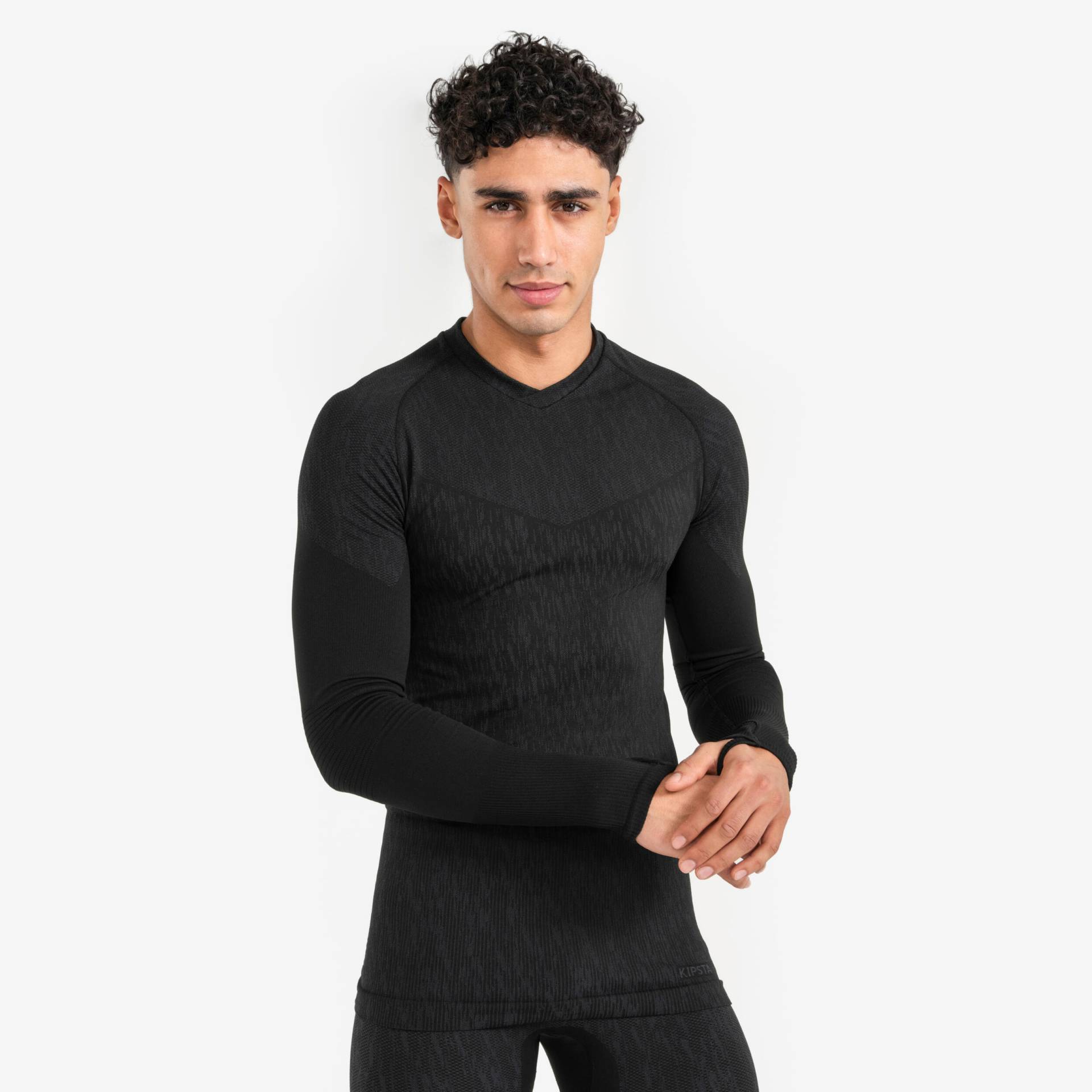 Damen/Herren Fußball Funktionsshirt langarm ‒ Keepdry schwarz Damen/Herren Fußball Funktionsshirt langarm ‒ Keepdry schwarz von KIPSTA