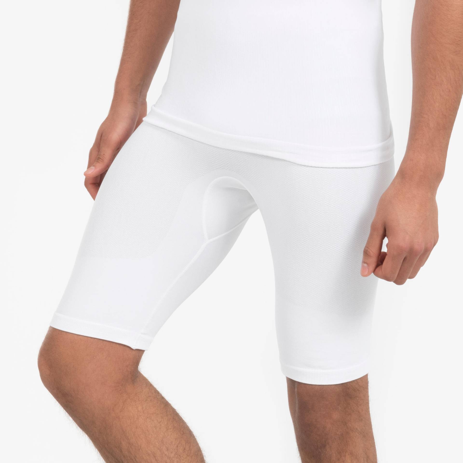 Damen/Herren Fußball Funktionsshorts - Keepdry weiß von KIPSTA