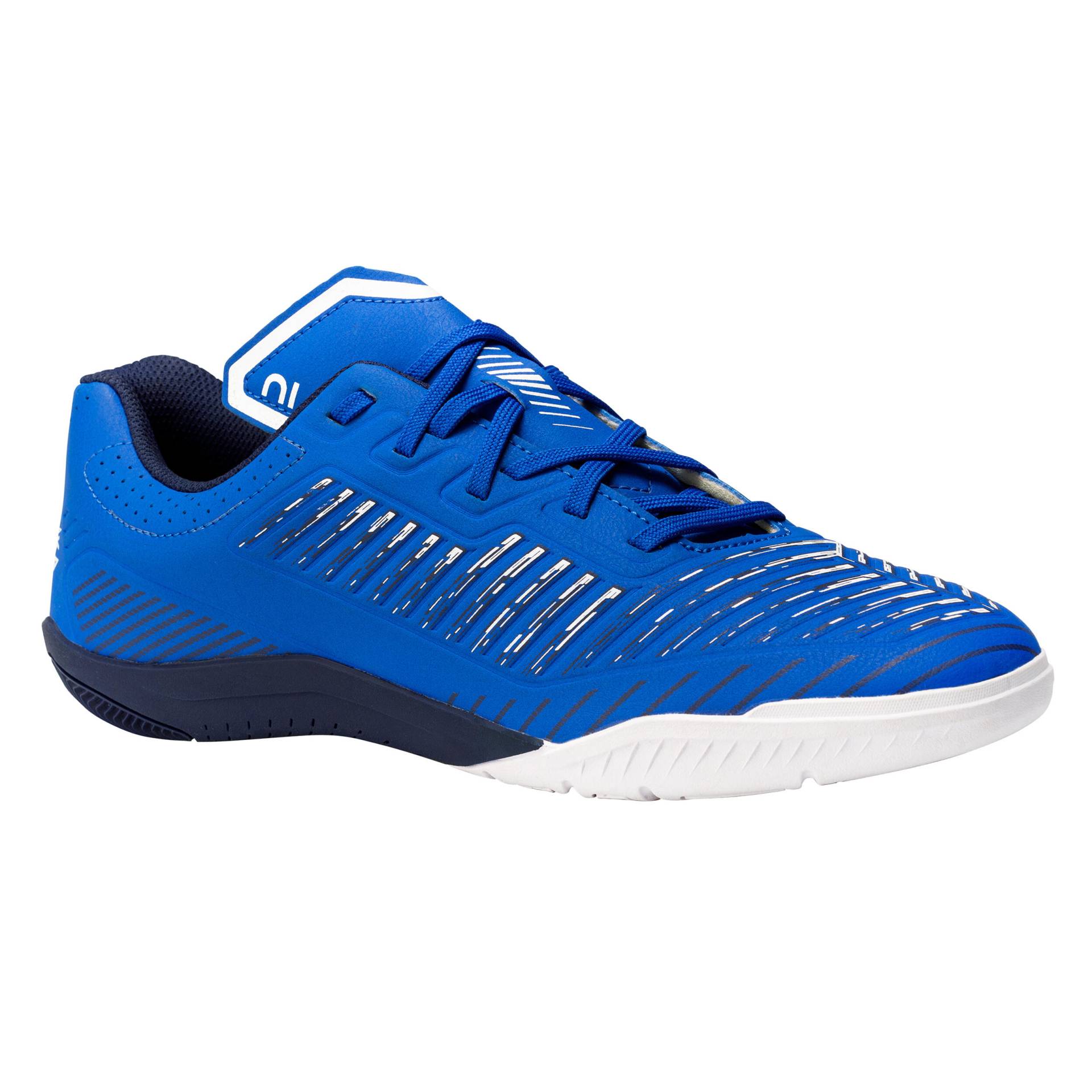 Damen/Herren Fußball Hallenschuhe Futsal - Ginka 500 blau/weiss von KIPSTA