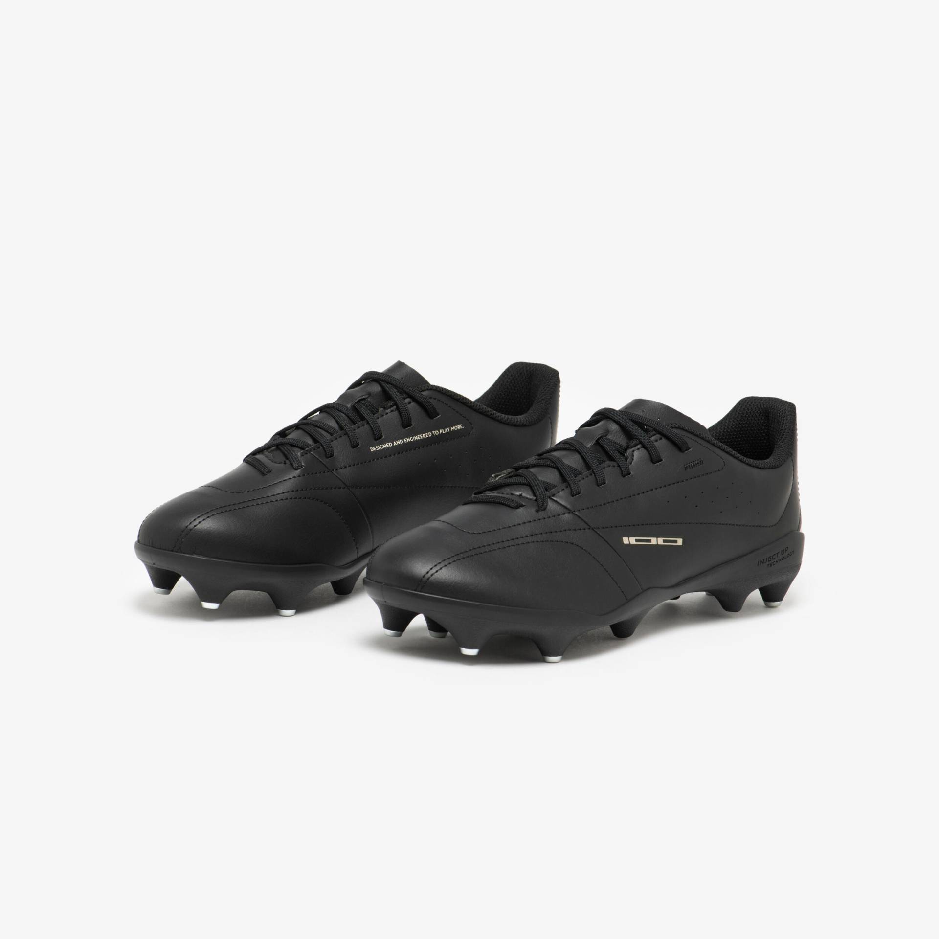 Damen/Herren Fussball Stollenschuhe SG - 100 schwarz von KIPSTA