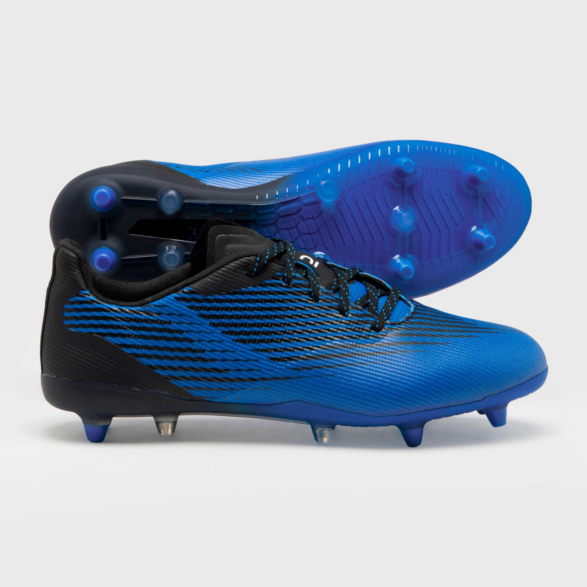 Damen/Herren Rugby Schuhe FG - Score R500 blau/schwarz von KIPSTA