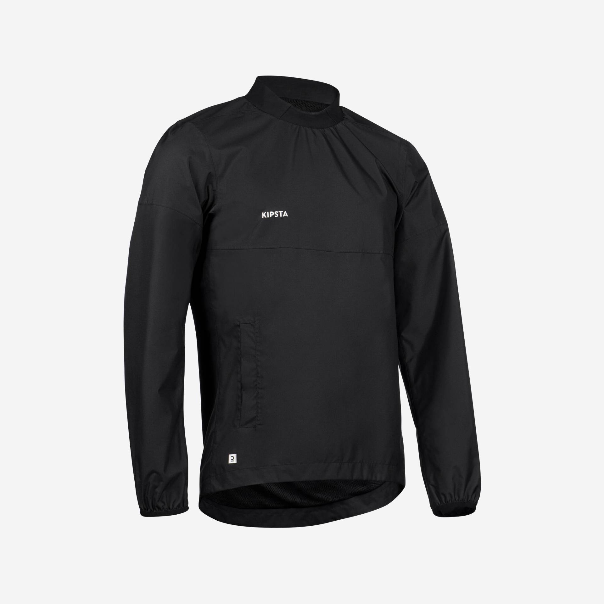 Damen/Herren Rugby Windjacke wasserdicht - R500 schwarz von KIPSTA