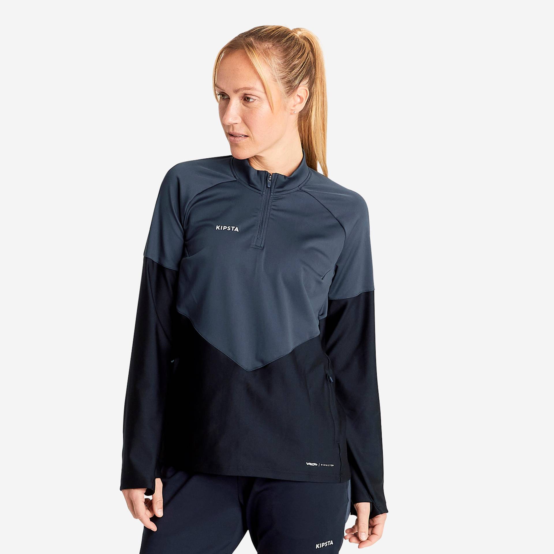 Damen Fußball Sweatshirt - VIRALTO schwarz von KIPSTA