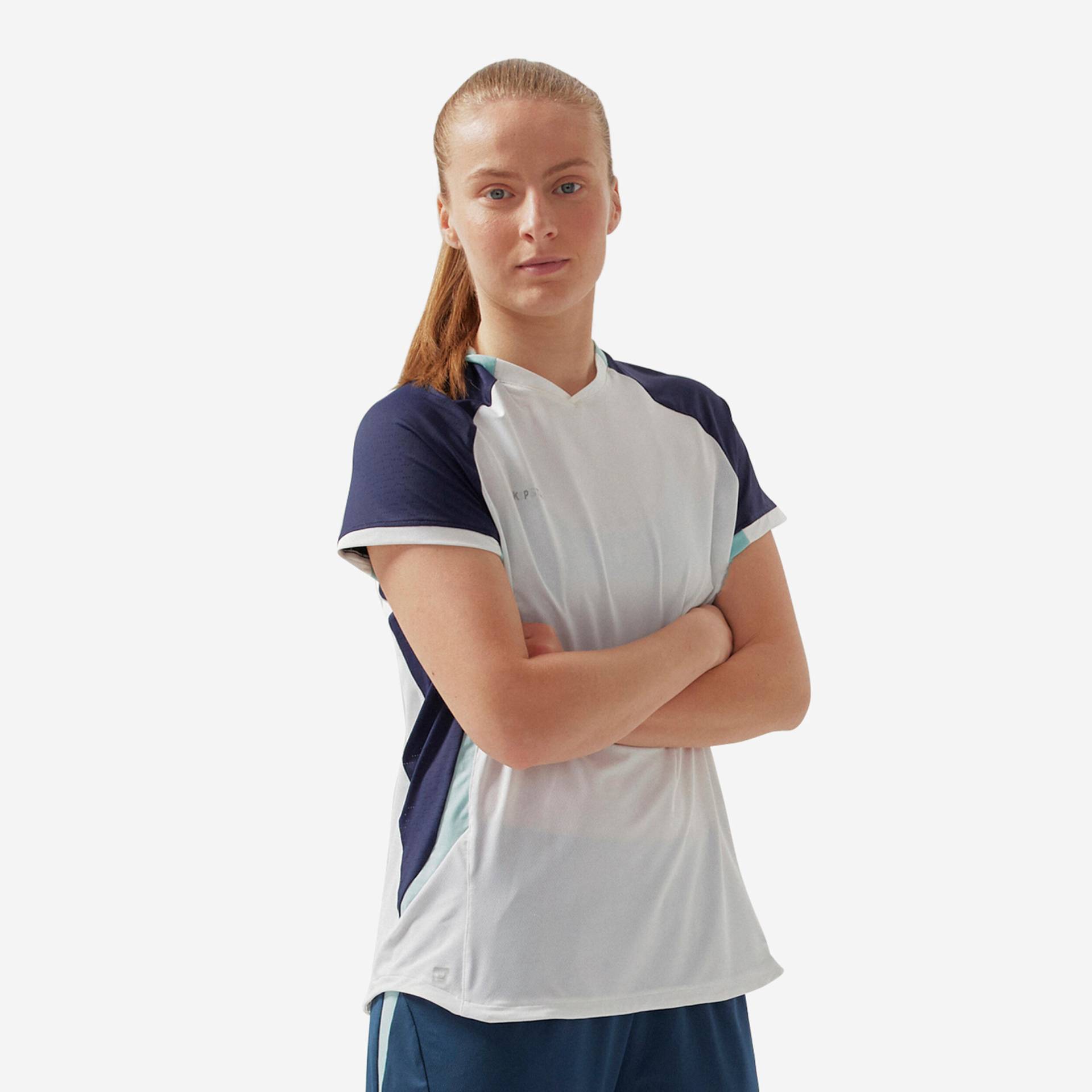 Damen Fussball Trikot kurzarm gerader Schnitt - weiss Damen Fussball Trikot kurzarm gerader Schnitt - weiss von KIPSTA