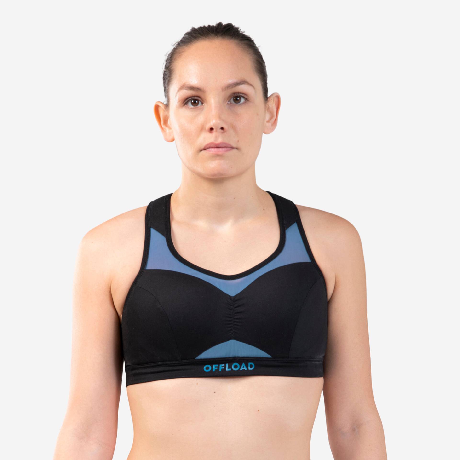 Damen Rugby-BH - R500 schwarz/blau Damen Rugby-BH - R500 schwarz/blau von KIPSTA