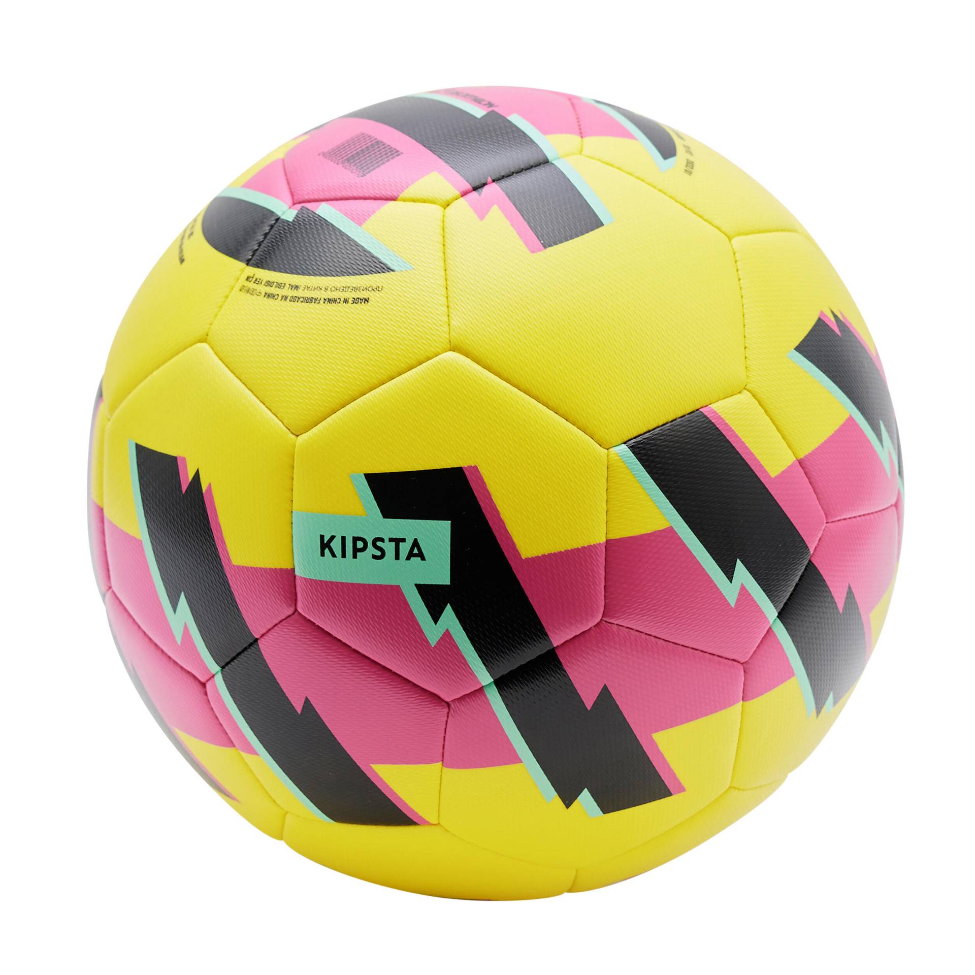 Fussball Learning Ball Grösse 5 - Light gelb/rosa von KIPSTA