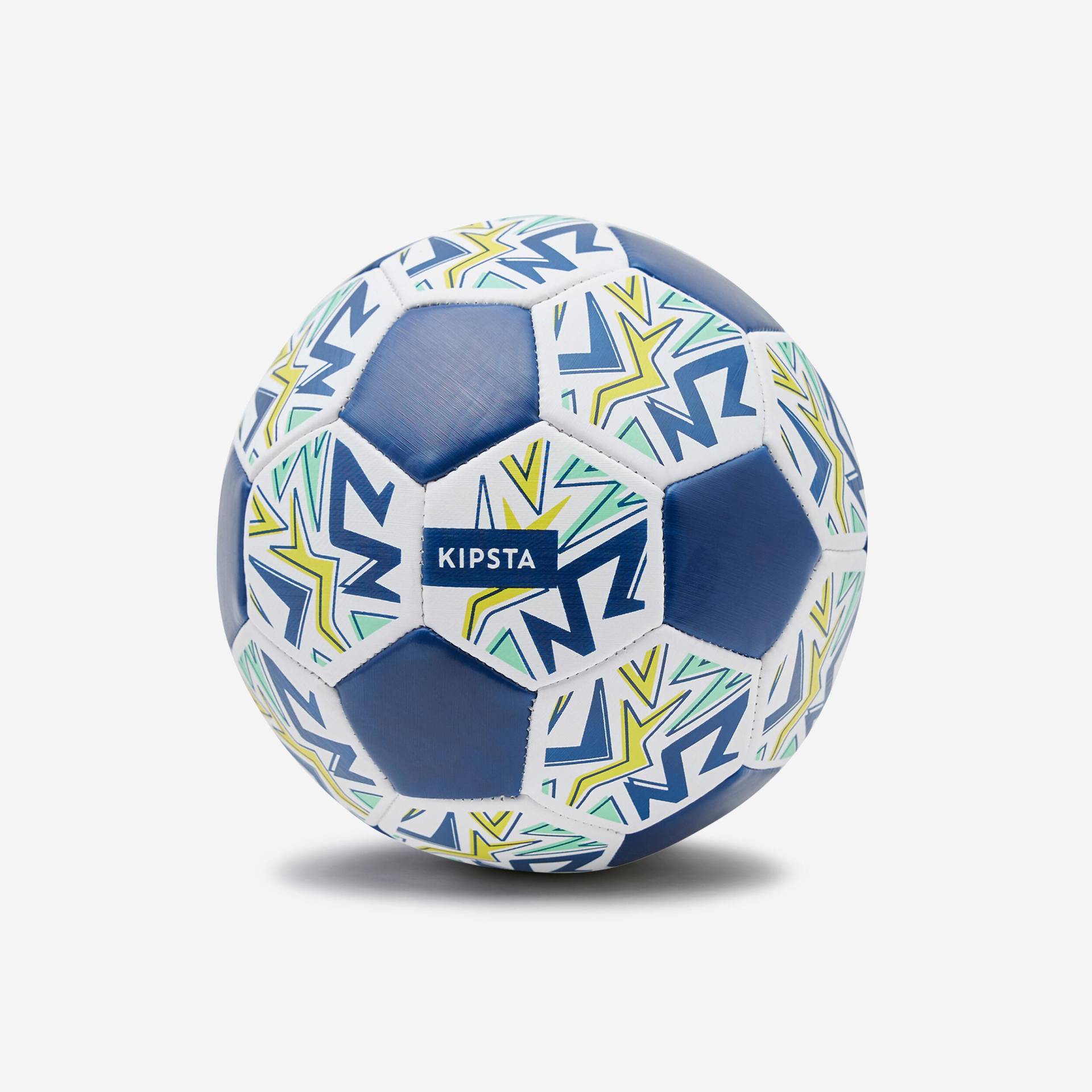 Fussball Mini Learning Ball Grösse 1 - weiss/blau von KIPSTA