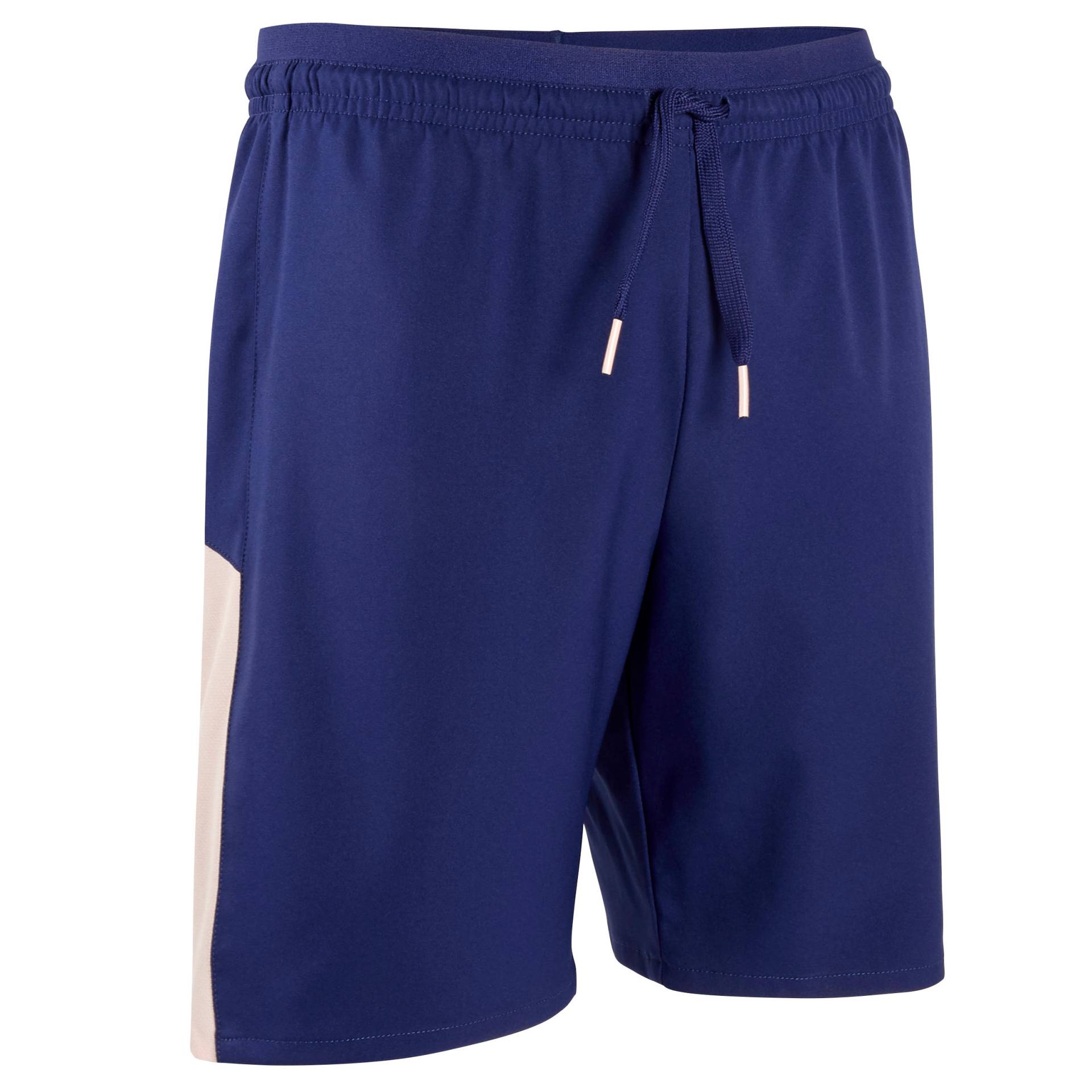 Fussballshorts F500 Kinder Mädchen blau/rosa von KIPSTA