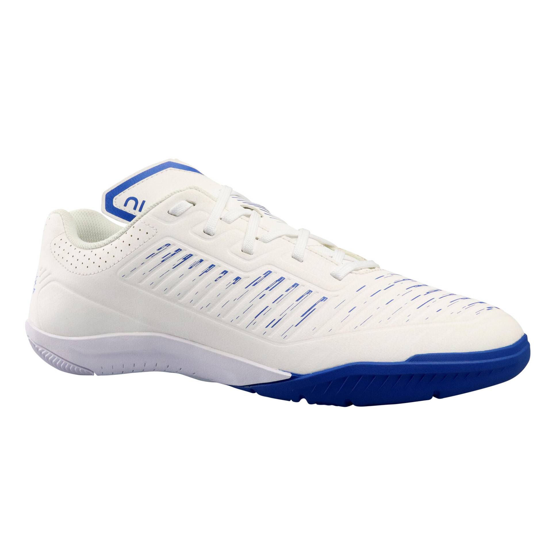 Damen/Herren Fussball Hallenschuhe Futsal - Ginka 500 weiss/blau von KIPSTA