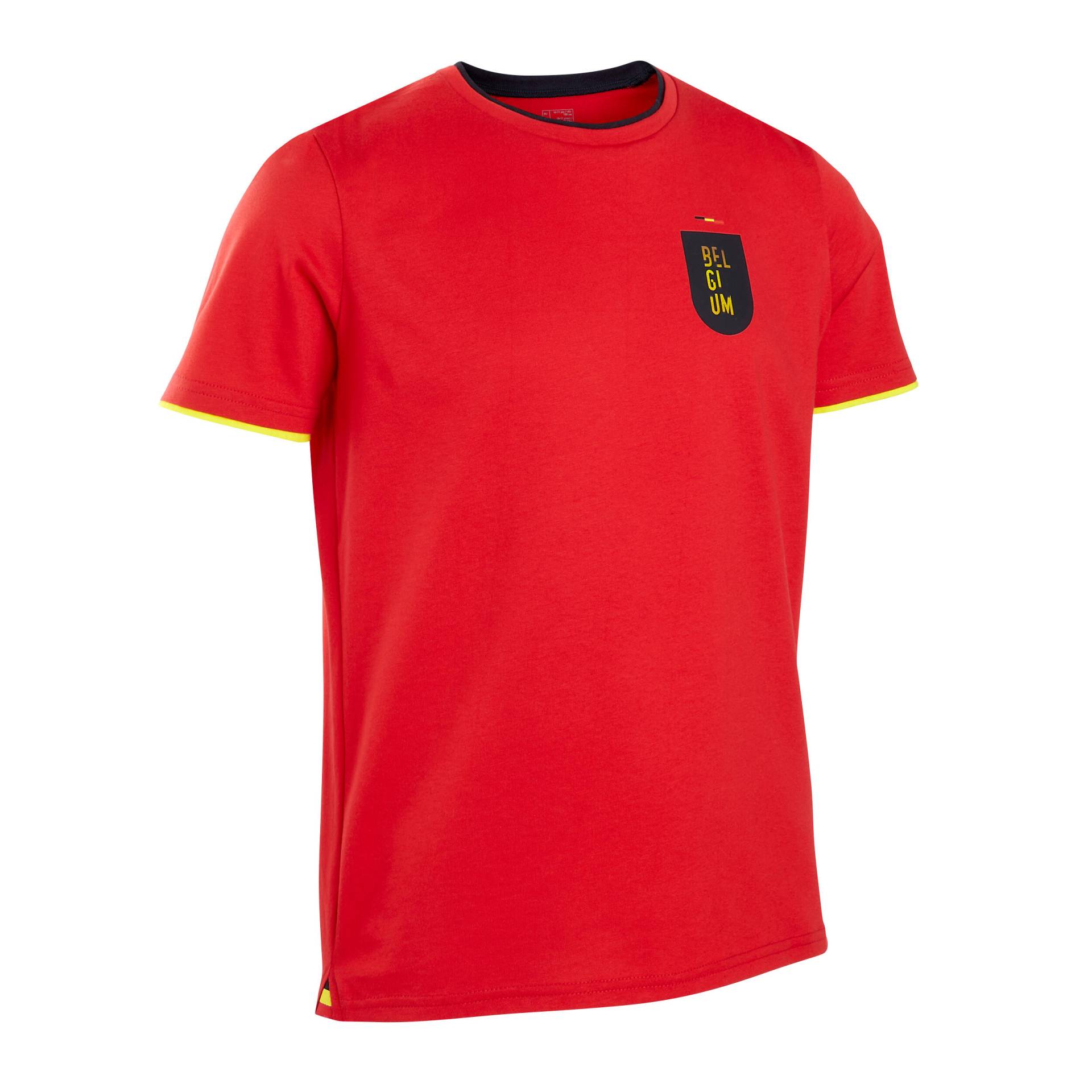 Kinder Fussball Fanshirt Belgien 2024 - FF100 von KIPSTA