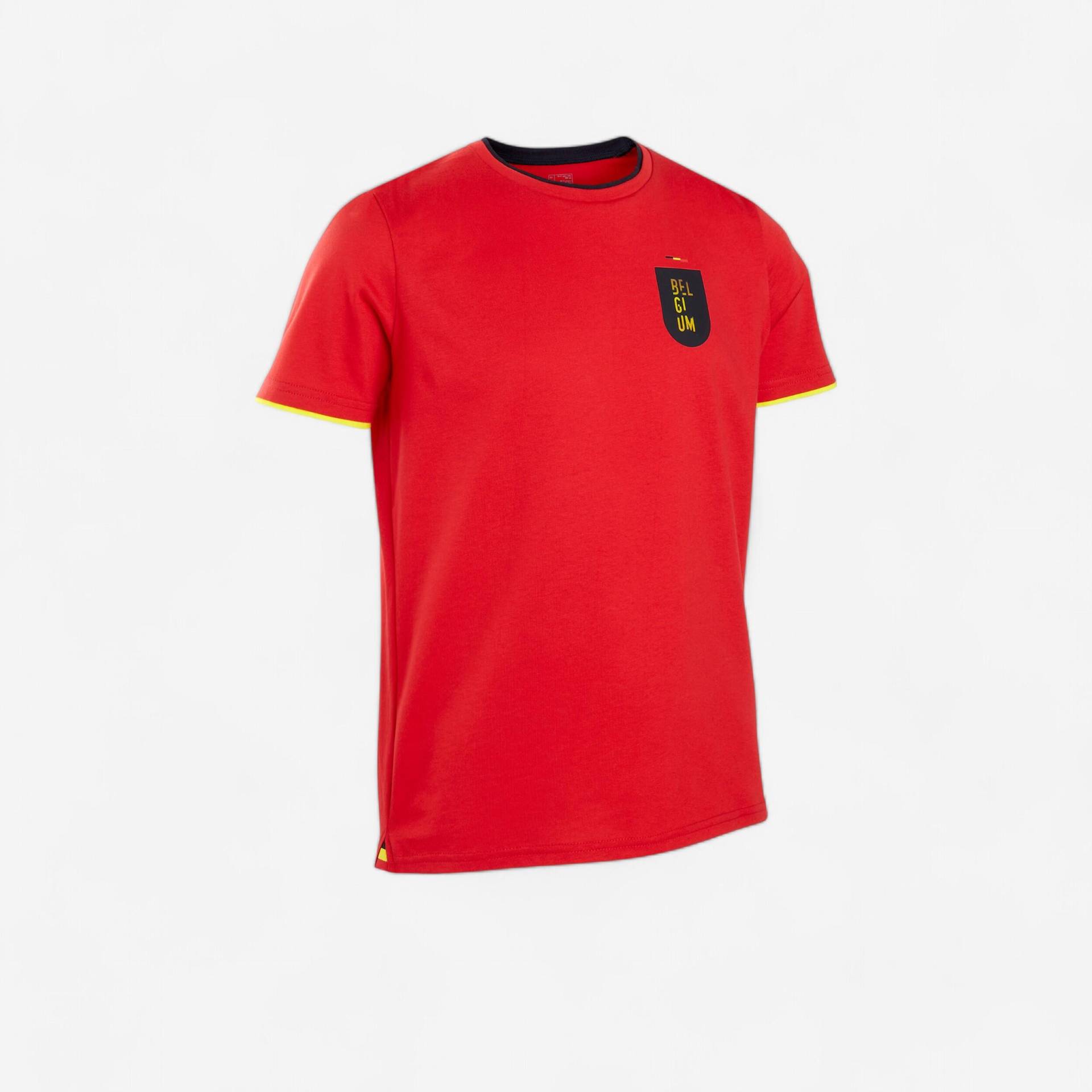 Kinder Fussball Fanshirt Belgien 2024 - FF100 von KIPSTA