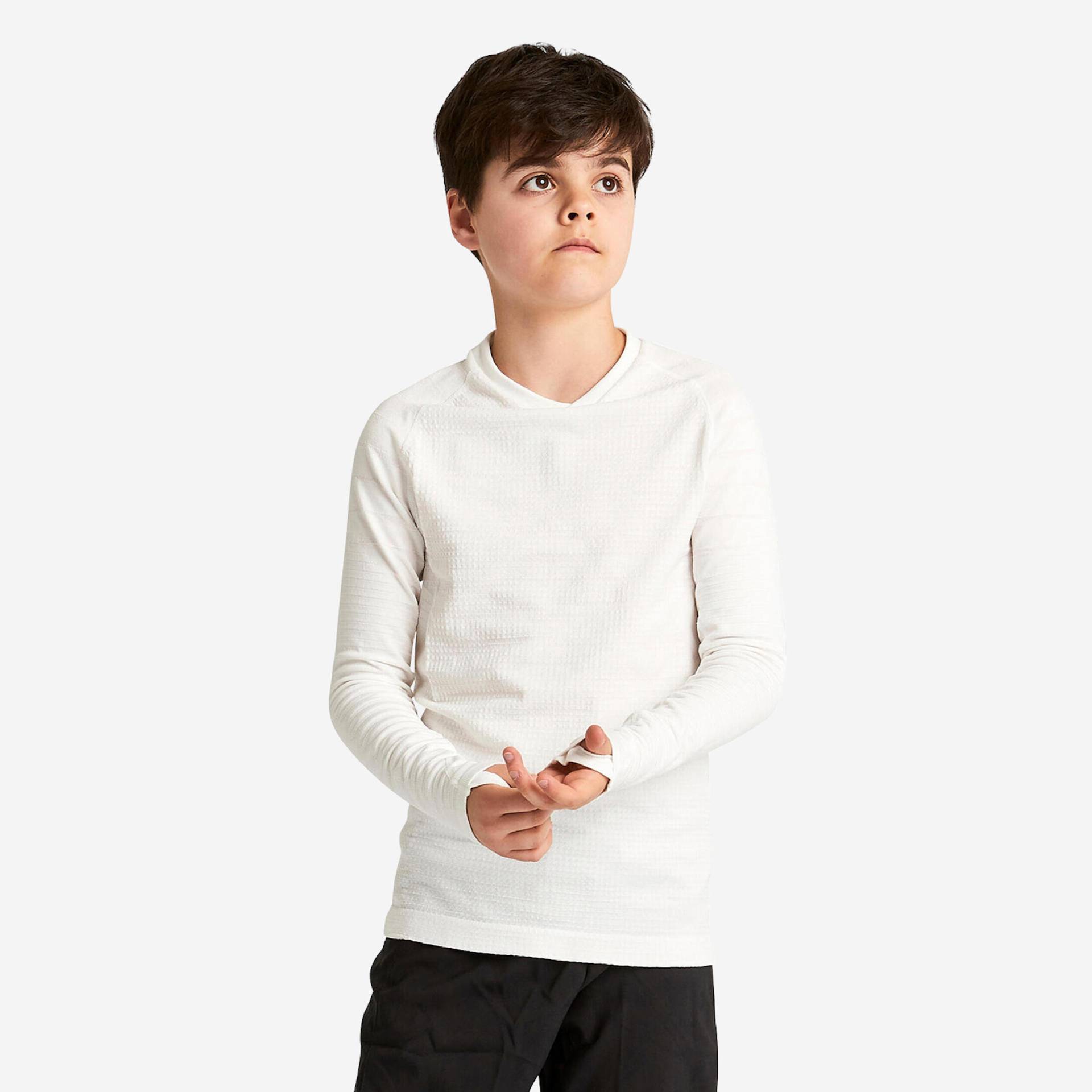 Kinder Fußball Funktionsshirt langarm ‒ Keepdry 500 weiß Kinder Fußball Funktionsshirt langarm ‒ Keepdry 500 weiß von KIPSTA