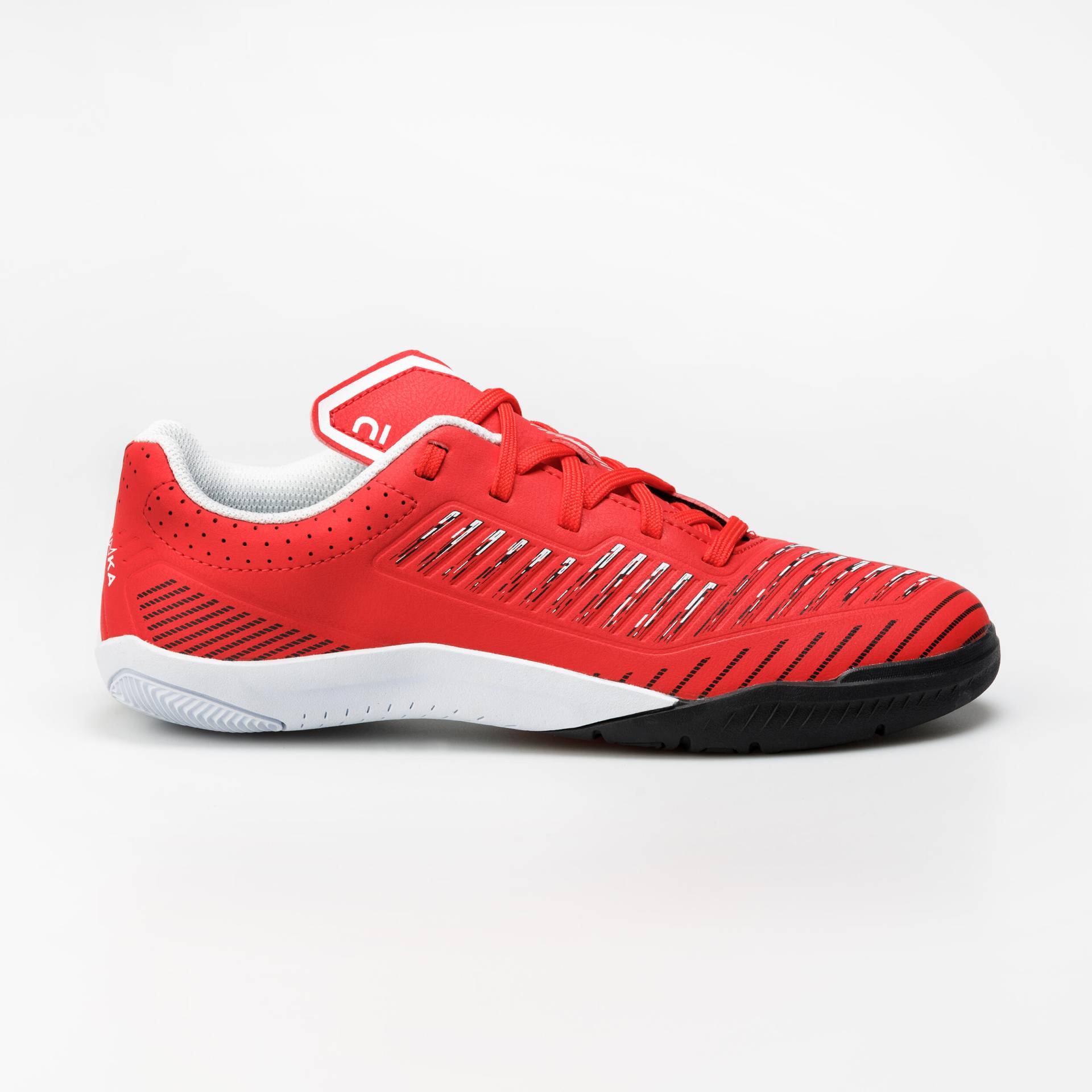 Kinder Fußball Hallenschuhe Futsal - Ginka 500 rot/schwarz Kinder Fußball Hallenschuhe Futsal - Ginka 500 rot/schwarz von KIPSTA