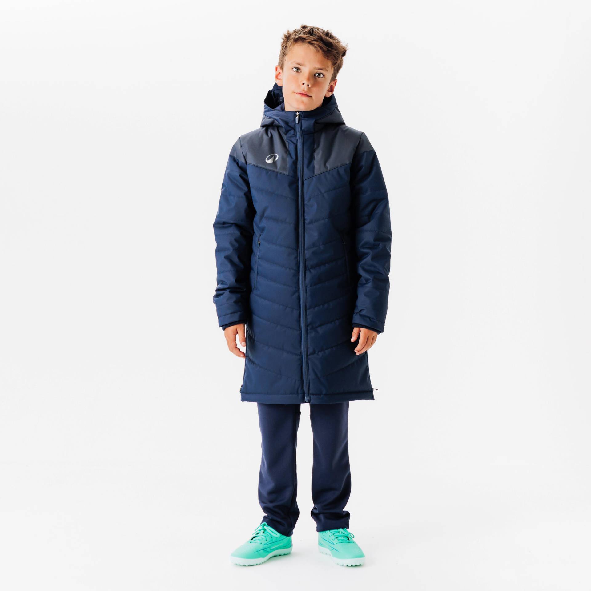 Kinder Fußball Parka lang - Traxium marineblau Kinder Fußball Parka lang - Traxium marineblau von KIPSTA