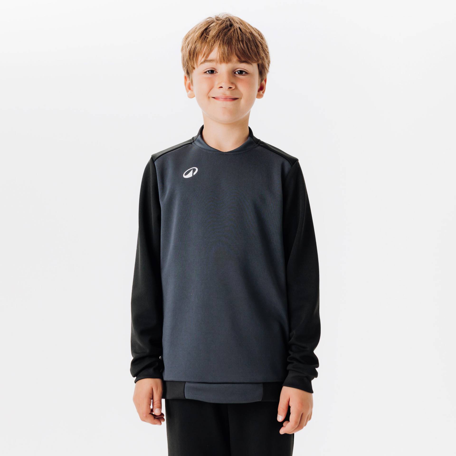 Kinder Fußball Sweatshirt - Essentiel Club schwarz/grau von KIPSTA