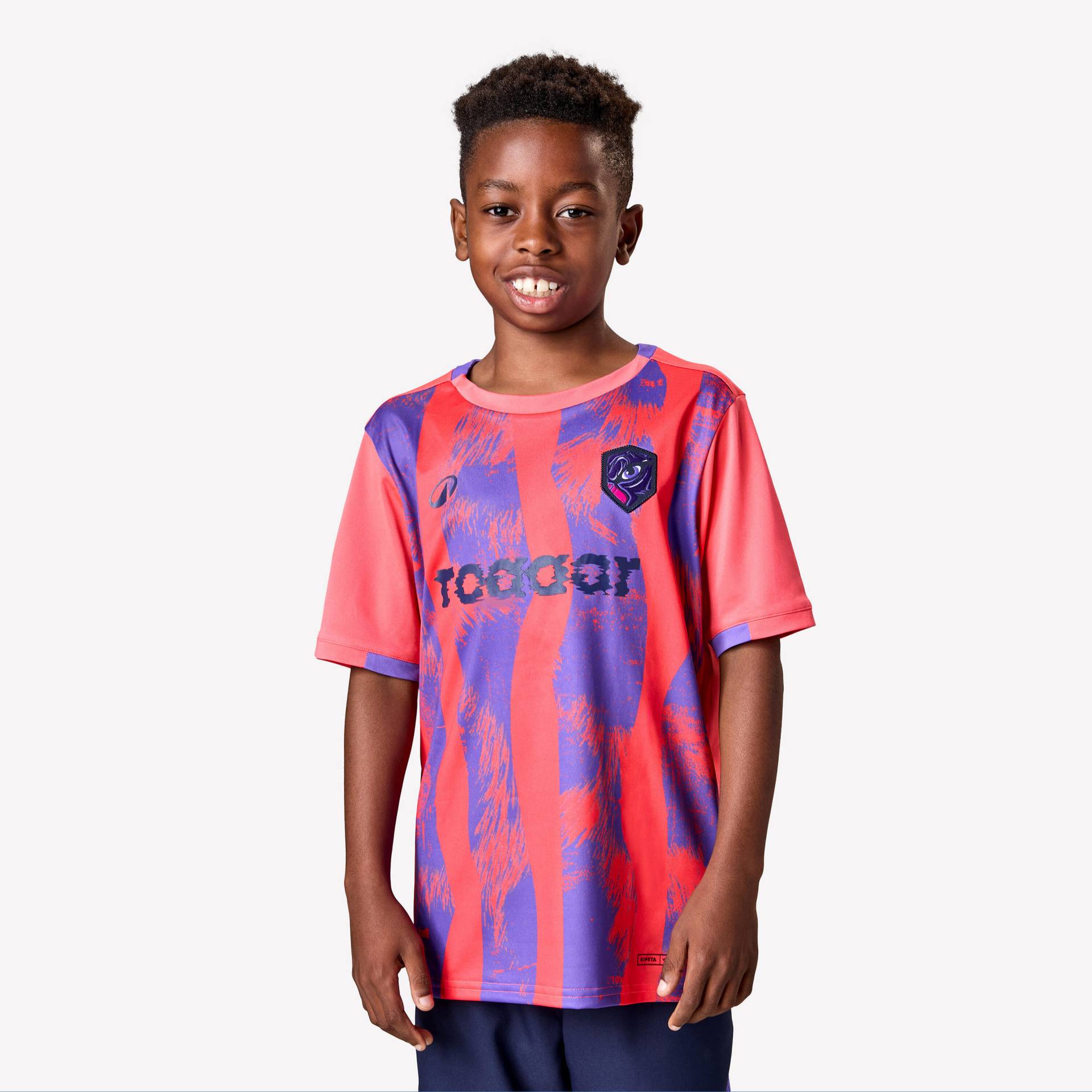 Kinder Fußball Trikot kurzarm - VIRALTO Kids Roarrr Mandrill rot/violett Kinder Fußball Trikot kurzarm - VIRALTO Kids Roarrr Mandrill rot/violett von KIPSTA