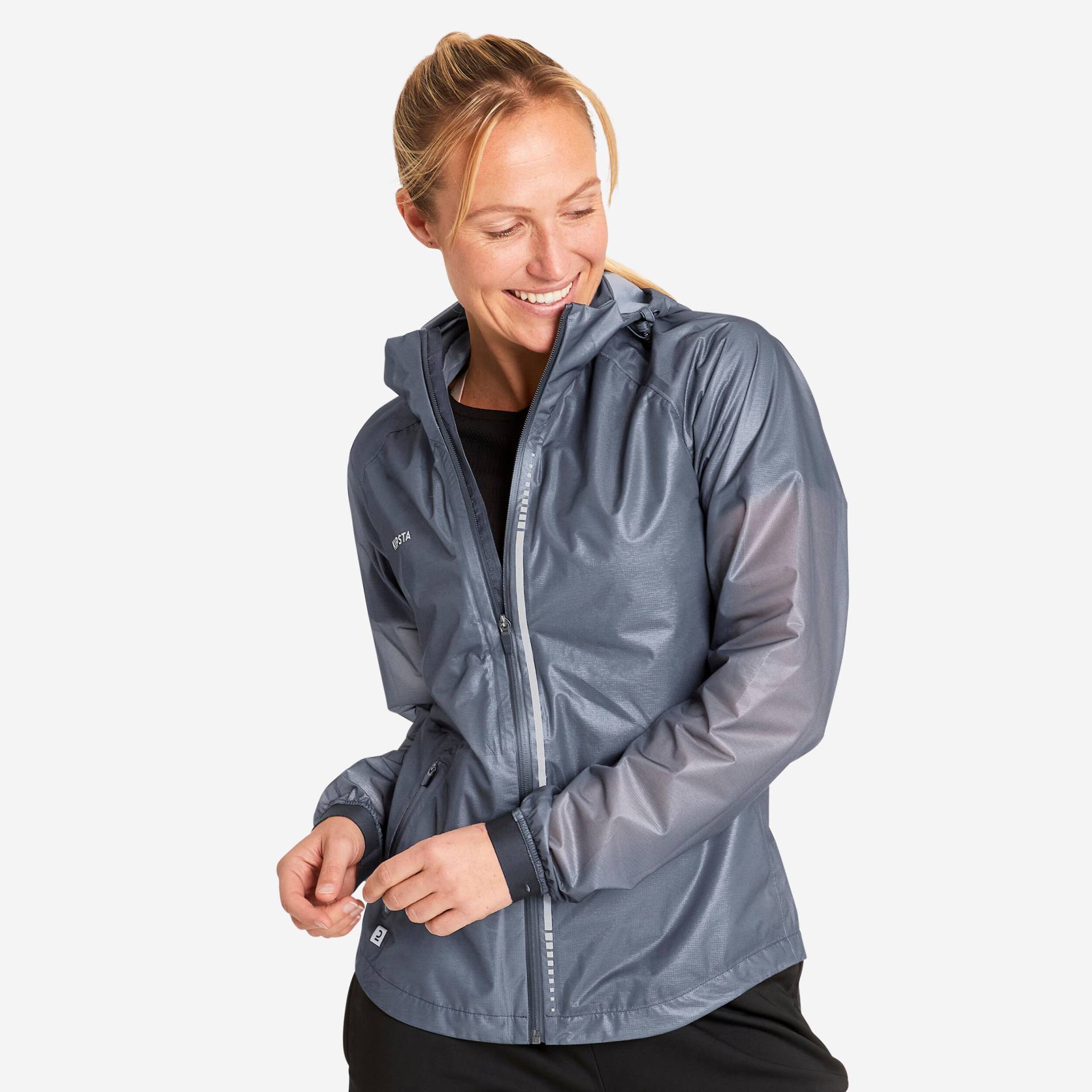 Damen Fussball Regenjacke - schwarz von KIPSTA