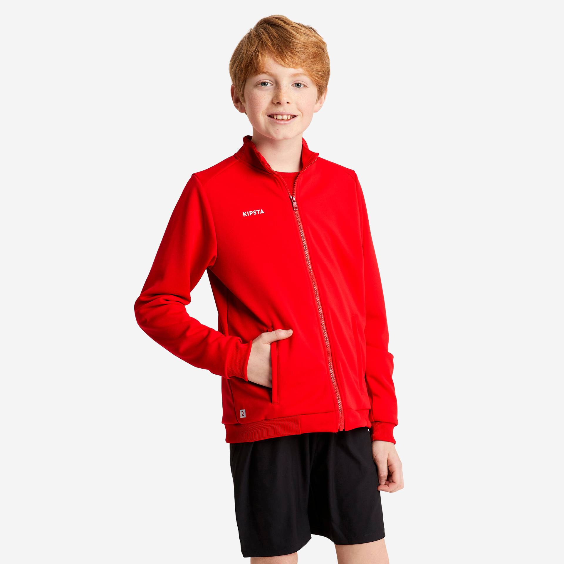 Kinder Fussball Trainingsjacke Essential rot von KIPSTA